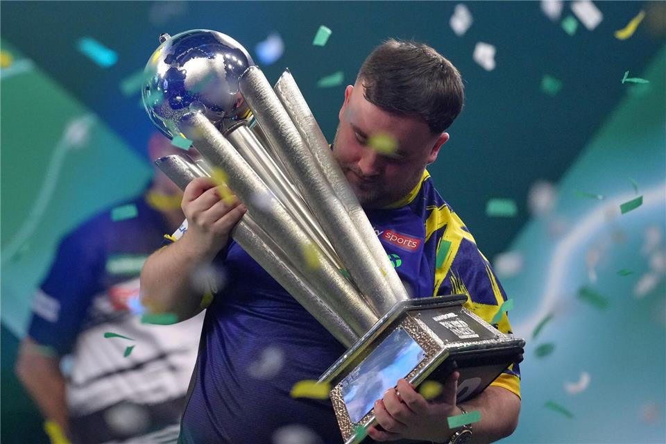 Ohne echte Gegner: Littler ist wieder Weltmeister.Dave Shopland/AP/dpa