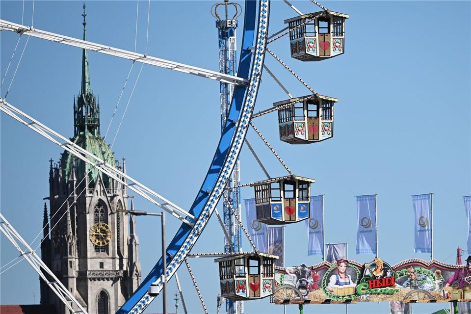 Oktoberfest-Vorfreude in München – Riesenrad und St. Paul prägen das FestgeländeSven Hoppe/dpa