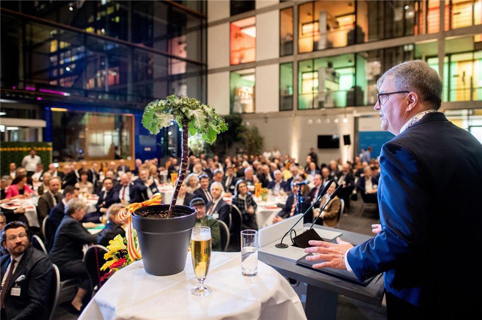 Oldenburgs Oberbürgermeister Jürgen Krogmann vor der Krönung des Grünkohlkönigs Hauke-Christian Dittrich/dpa