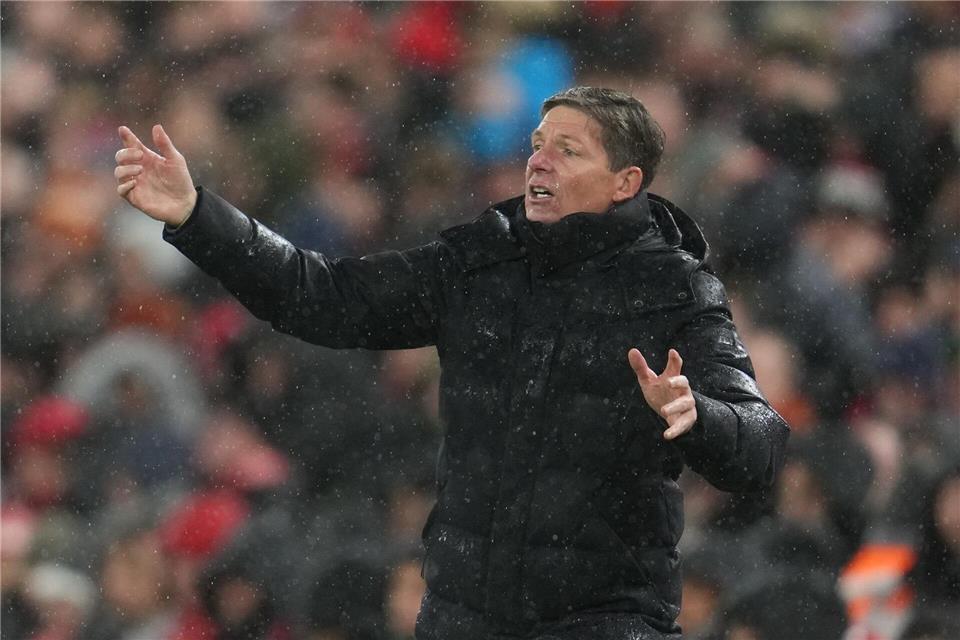 Oliver Glasner soll einem neuen Bericht des Guardian zufolge bis zum Saisonende bei Crystal Palace bleiben dürfen. Jon Super/AP/dpa