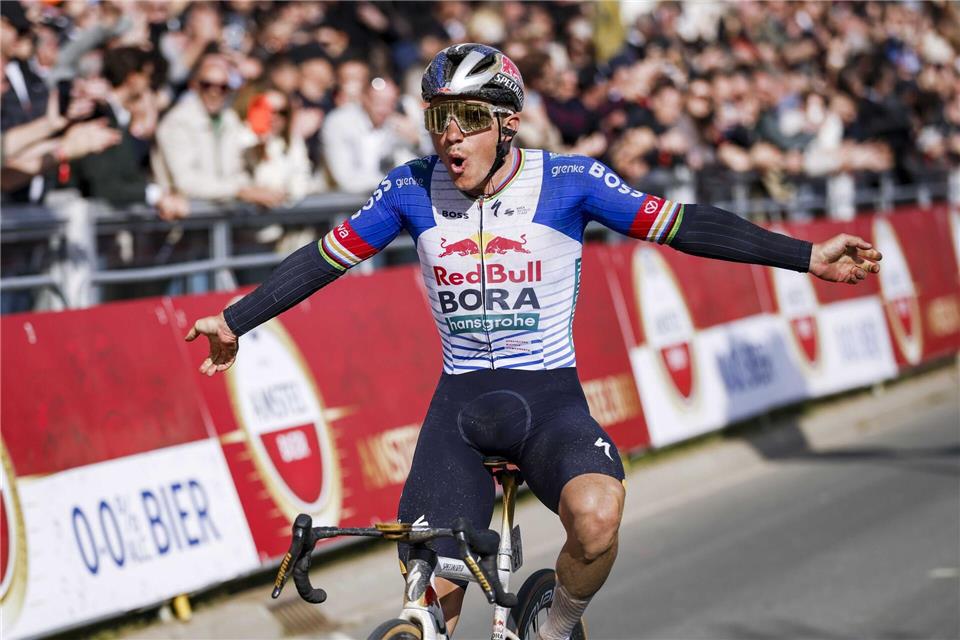 Olympiasieger Remco Evenepoel triumphierte beim Amstel Gold Race.Vincent Jannink / Anp/ANP/dpa