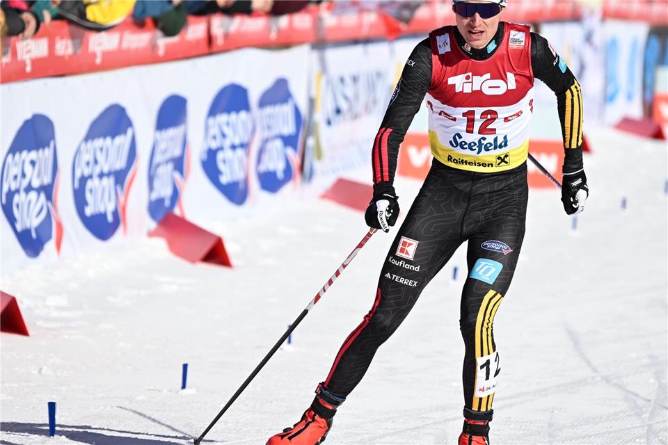 Olympiasieger Vincenz Geiger muss sich knapp geschlagen geben.Barbara Gindl/APA/dpa