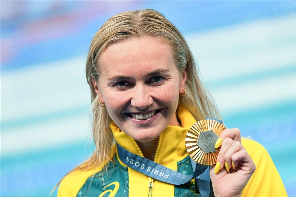 Olympiasiegerin Ariarne Titmus hört überraschend auf.Michael Kappeler/dpa