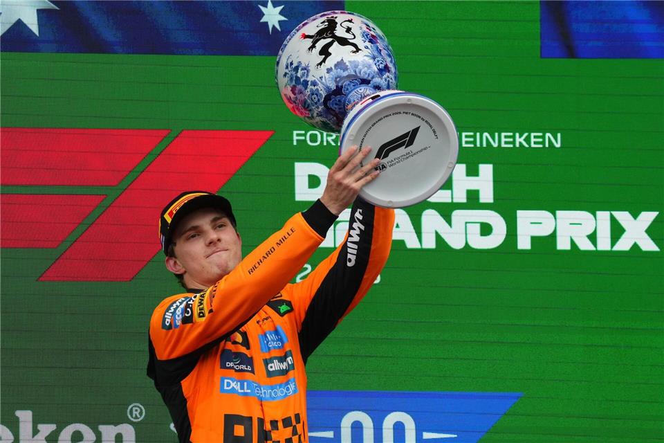 Oscar Piastri gewann das Rennen in Zandvoort.Peter Dejong/AP/dpa