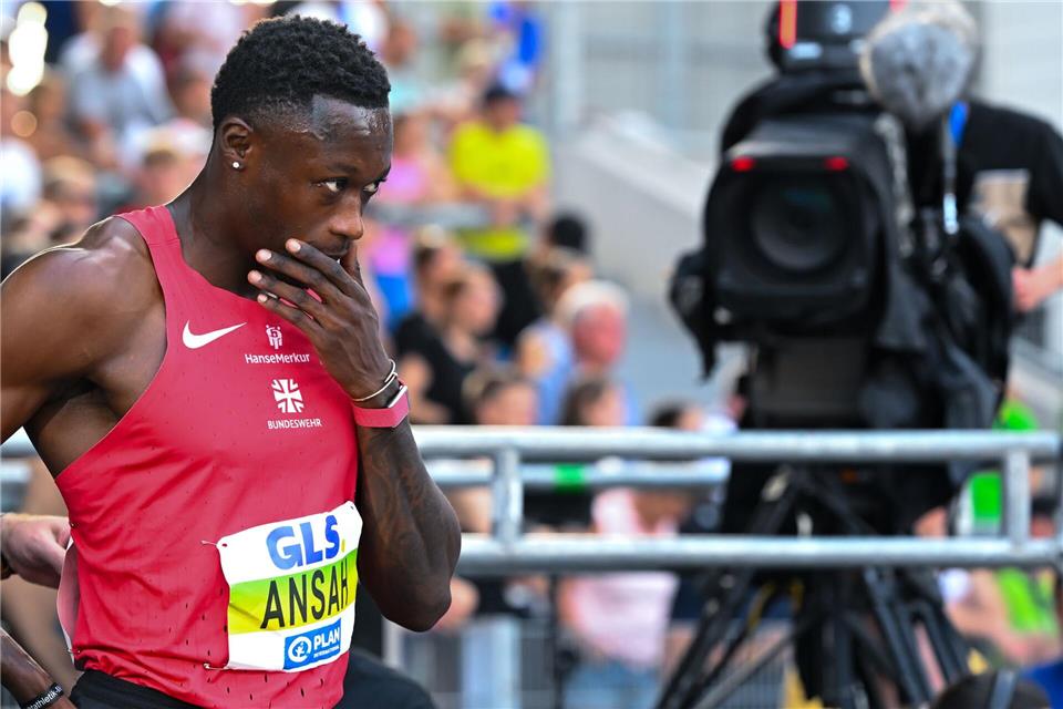 Owen Ansah äußerte sich trotz des laufenden Nada-Verfahrens gegen ihn nach seinem 100-Meter-Titel.Sven Hoppe/dpa