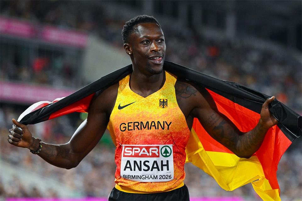 Owen Ansah gewann EM-Gold über 200 Meter. (Archivbild)Sven Hoppe/dpa