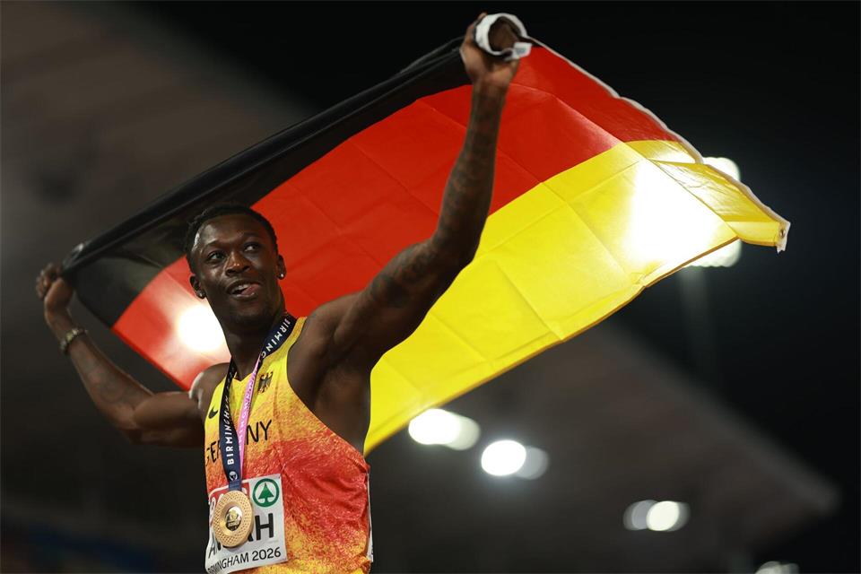Owen Ansah kämpft gegen eine Dopingsperre. (Archivbild)Morgan Harlow/AP/dpa