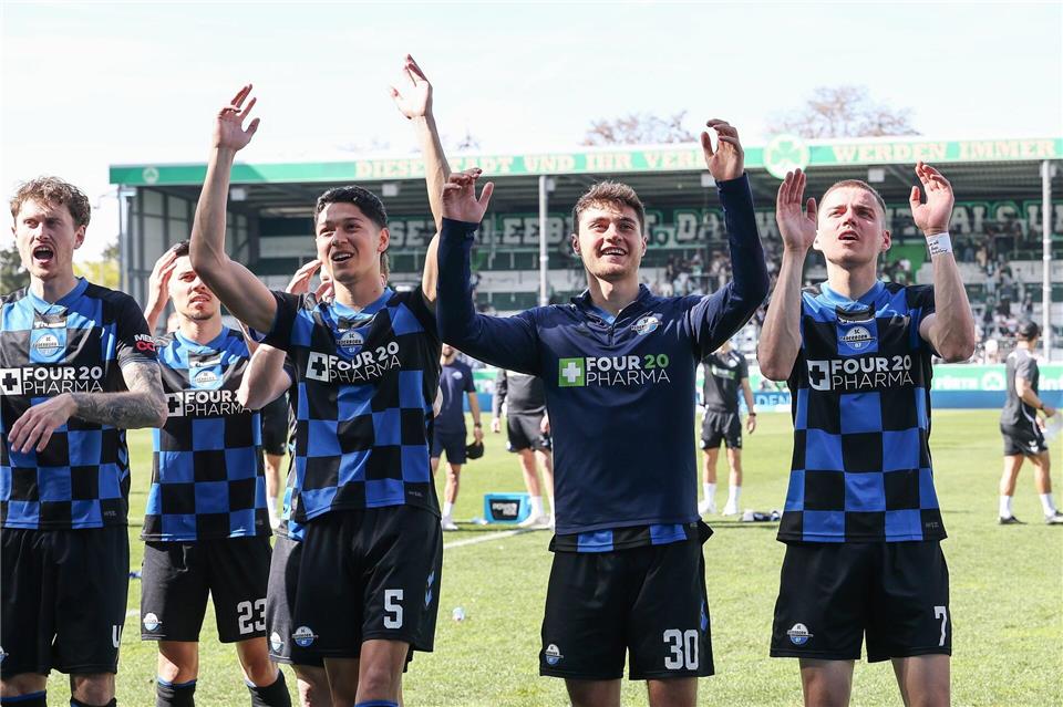 Paderborn hatte zuletzt viel Grund zur Freude, muss sich aber auf schwere Spiele einstellen. (Archivbild)Daniel Löb/dpa