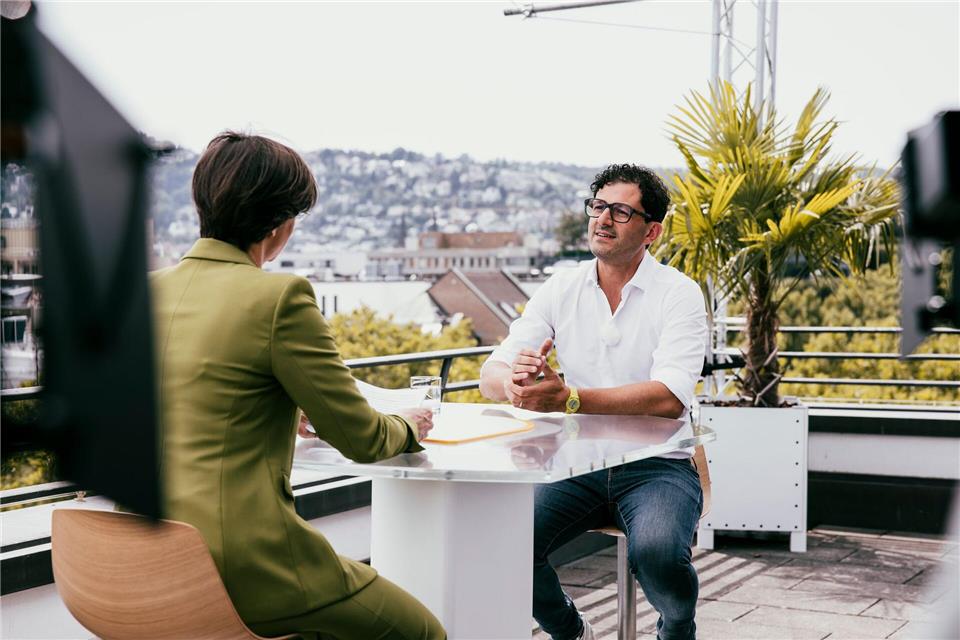 Pantisano im Sommerinterview des ZDF. (Handout)Alexander Dietrich/ZDF/dpa