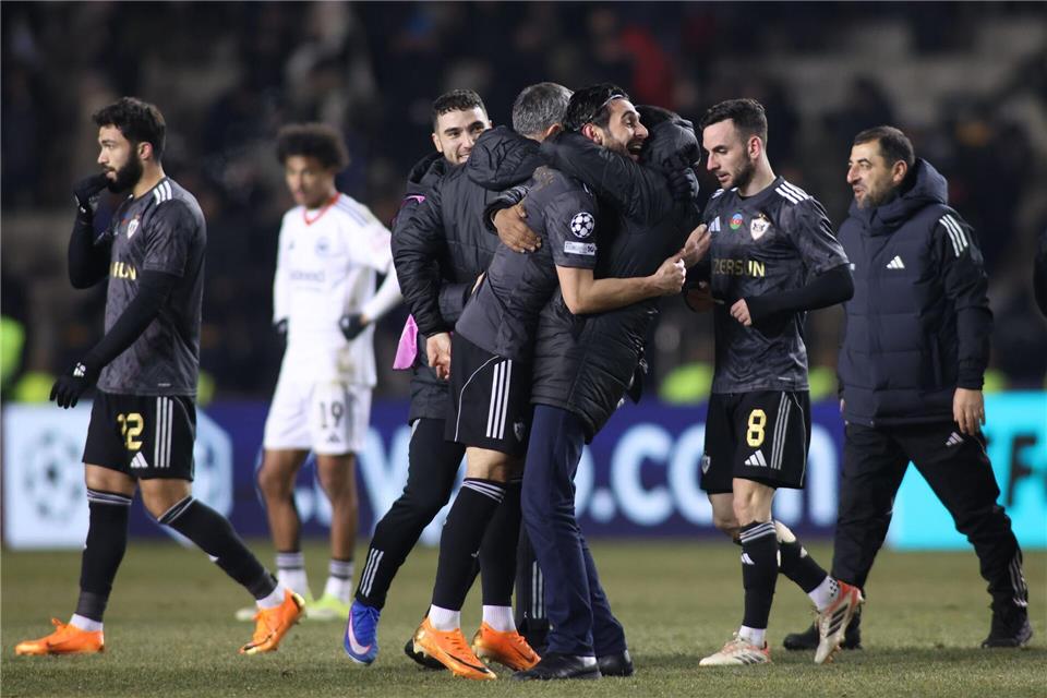 Party in Baku: Karabach Agdam darf aufs Weiterkommen hoffen.Uncredited/AP/dpa