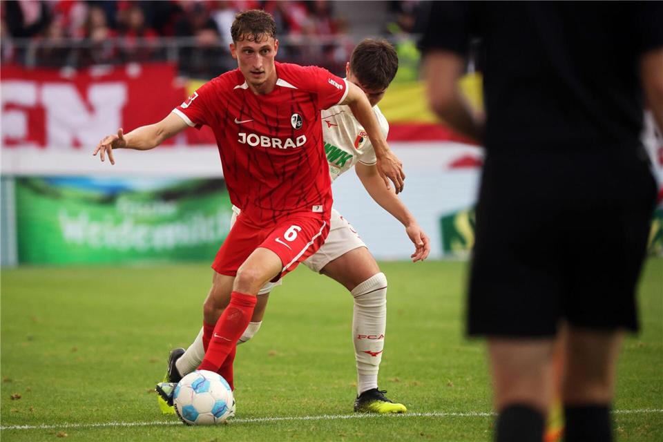 Patrick Osterhage profitiert beim SC Freiburg auch von seiner Fitness.Philipp von Ditfurth/dpa