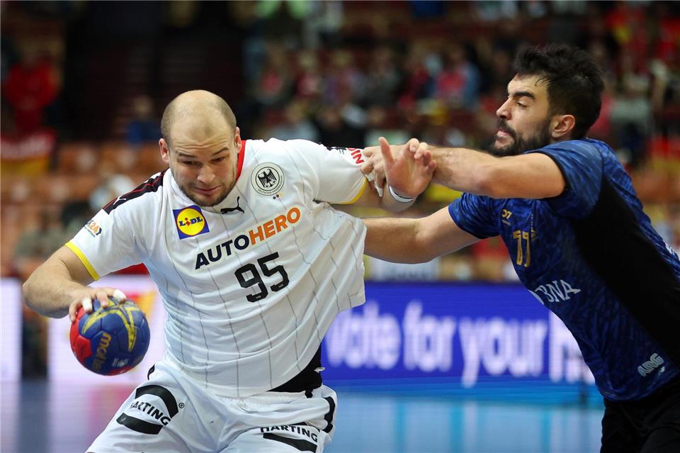 Paul Drux wird nach seinem Karriereende am Samstag feierlich vom Deutschen Handballbund verabschiedet.  Jan Woitas/dpa