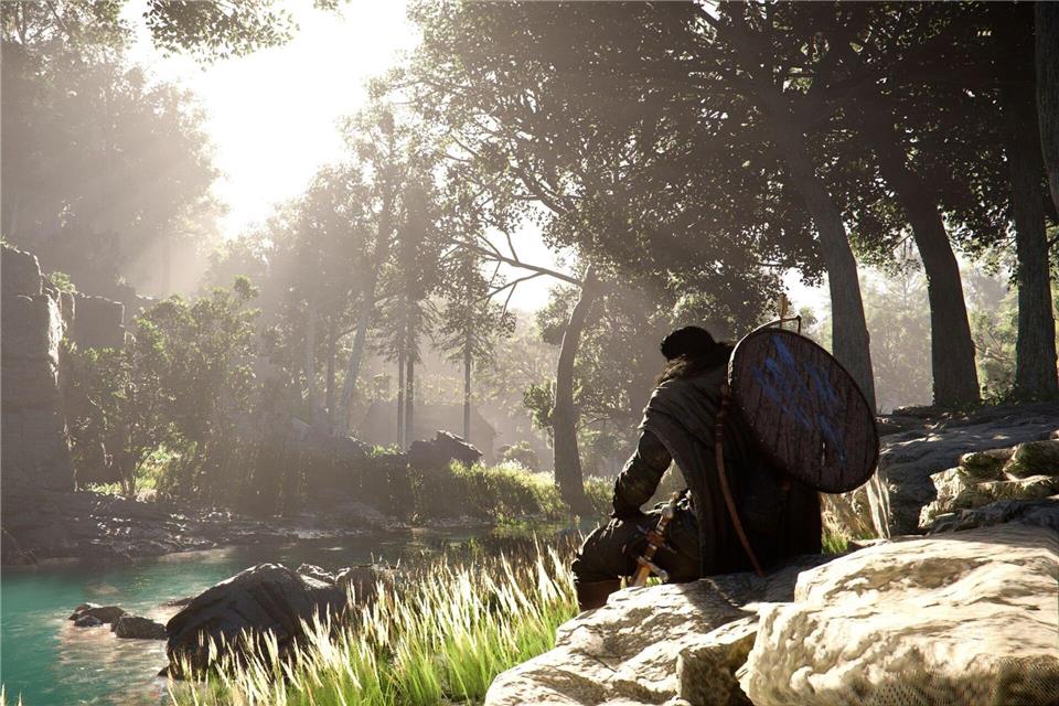 Pause mit Lichtblick - selbst in „Crimson Desert“ wird nicht ununterbrochen gekämpft.Pearl Abyss/dpa-tmn