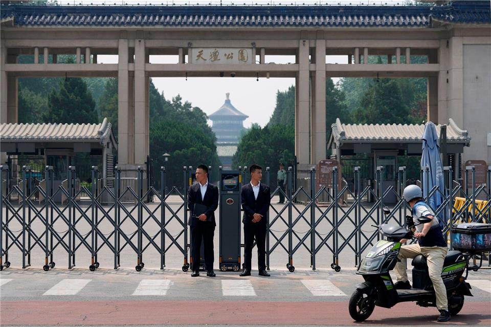 Peking: Vor Trumps Besuch wird’s streng – verschärfte Sicherheitsvorkehrungen am Himmelstempel-ParkNg Han Guan/AP/dpa