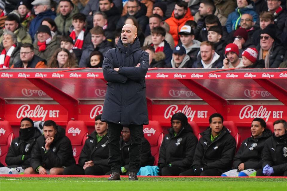 Pep Guardiola hatte seine Profis gewarnt, über Weihnachten nicht zu viel zu essen.Joe Giddens/PA Wire/dpa