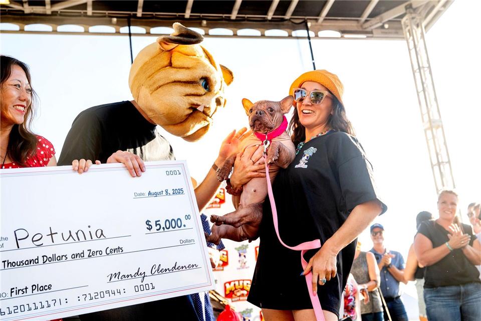 Petunias Besitzerin durfte sich über ein Preisgeld von 5000 Dollar freuen.Noah Berger/AP/dpa