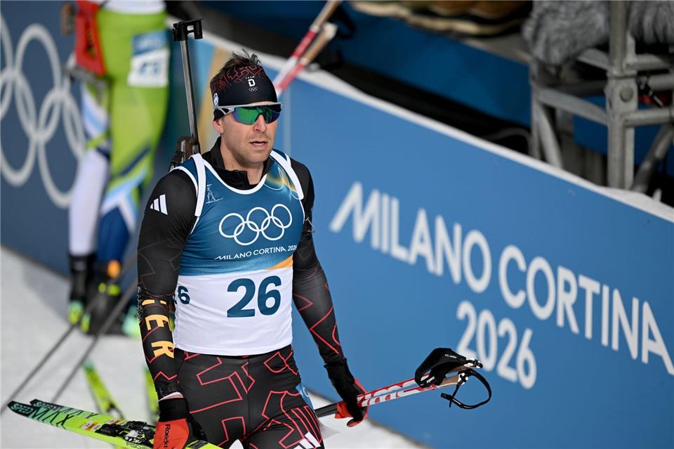 Philipp Nawrath schießt in der Verfolgung zu oft daneben.Hendrik Schmidt/dpa