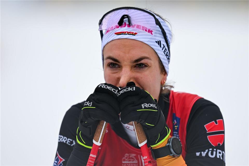 Pia Fink stieg im Sprint vorzeitig aus. (Archivbild)Hendrik Schmidt/dpa