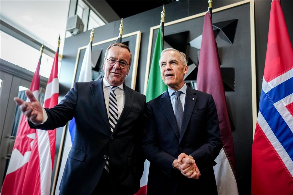 Pistorius hat unter anderem den kanadischen Premierminister Mark Carney getroffen.Kay Nietfeld/dpa