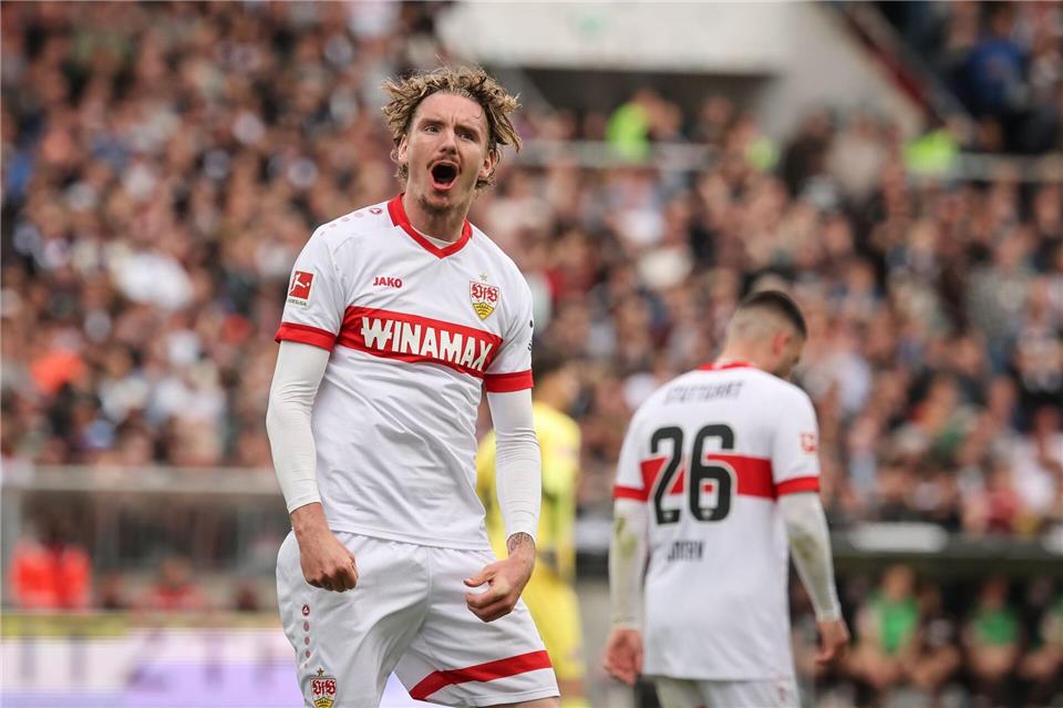 Mal was Neues für Woltemade: Erst Pechvogel, dann Tor-Held Prägende Figur beim Sieg des VfB Stuttgart beim FC St. Pauli: Torschütze Nick Woltemade. Christian Charisius/dpa