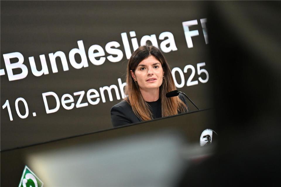 Präsidentin des Ligaverbands: Katharina Kiel von Eintracht Frankfurt. (Archivbild)Michael Brandt/dpa