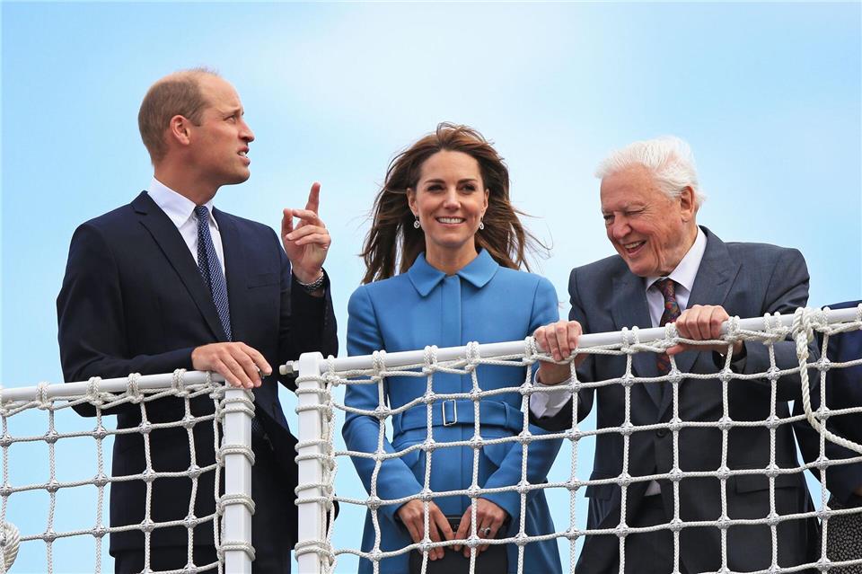Prinz William baute im Laufe der Zeit eine enge Beziehung zu Attenborough auf. (Archivbild)Peter Byrne/PA Wire/dpa
