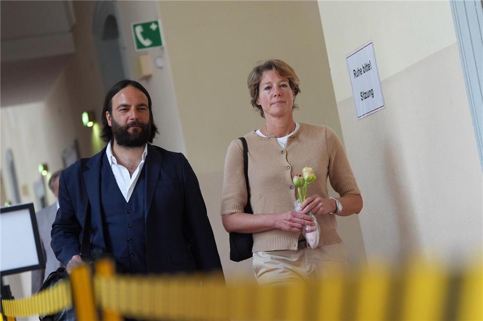 Prozess am Geburtstag: Christina Block auf dem Weg in den Gerichtssaal.Marcus Brandt/dpa