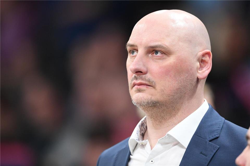 Przemyslaw Frasunkiewicz, Trainer der Rostock Seawolves, erlebte eine bittere Pokal-Niederlage.Michael Schwartz/dpa