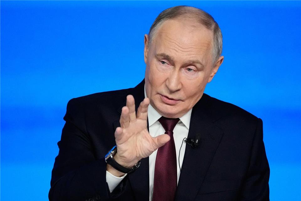 Putin bleibt bei seinen Bedingungen für ein Kriegsende in der Ukraine.Pavel Bednyakov/AP/dpa