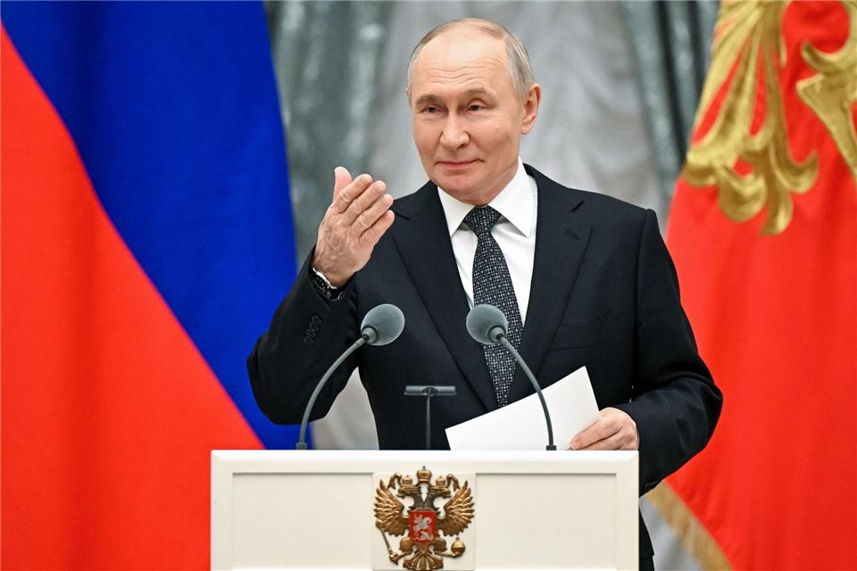 Putin bleibt bei seinen Kriegszielen unbeirrt. (Archivbild)Kristina Solovyova/Pool Sputnik Kremlin/AP/dpa