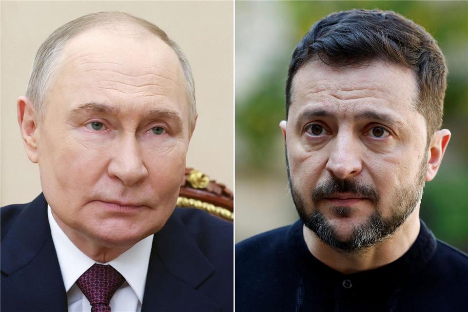 Putin ist bereit für direkte Gespräche mit Selenskyj - allerdings nur in Moskau. Gavriil Grigorov/Pool Sputnik Kremlin via AP/Stephanie Lecocq/Pool Reuters/dpa/dpa