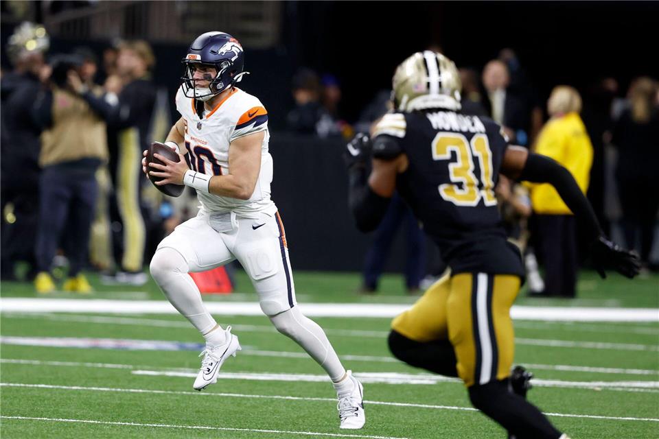 Quarterback Bo Nix führte die Broncos zu einem souveränen Sieg in New Orleans.Butch Dill/AP/dpa