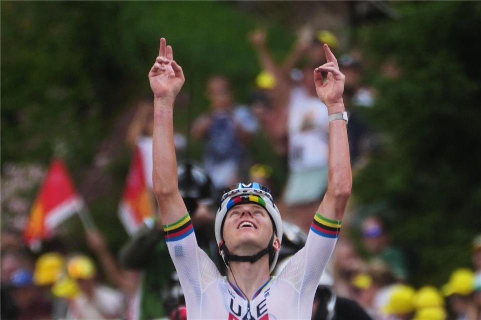 Rad-Star Tadej Pogacar.Thibault Camus/AP/dpa
