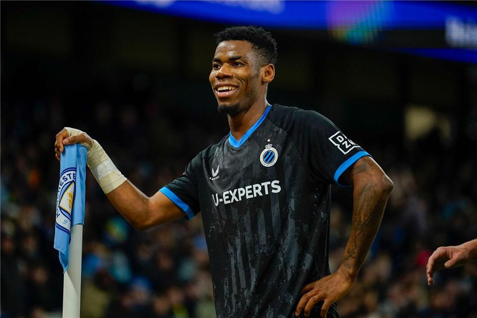 Raphael Onyedika wechselt wohl von Club Brügge zu Eintracht Frankfurt. (Archivbild)Dave Thompson/AP/dpa