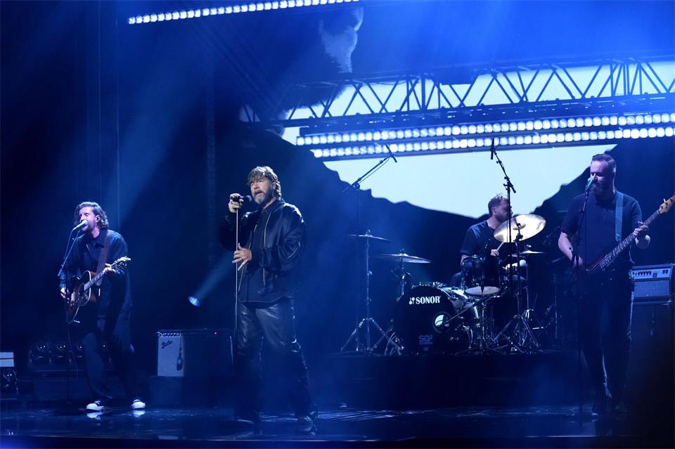 Rea Garvey sang und hielt eine Laudatio bei der Verleihung des Deutschen Radiopreises.Marcus Brandt/dpa Pool/dpa