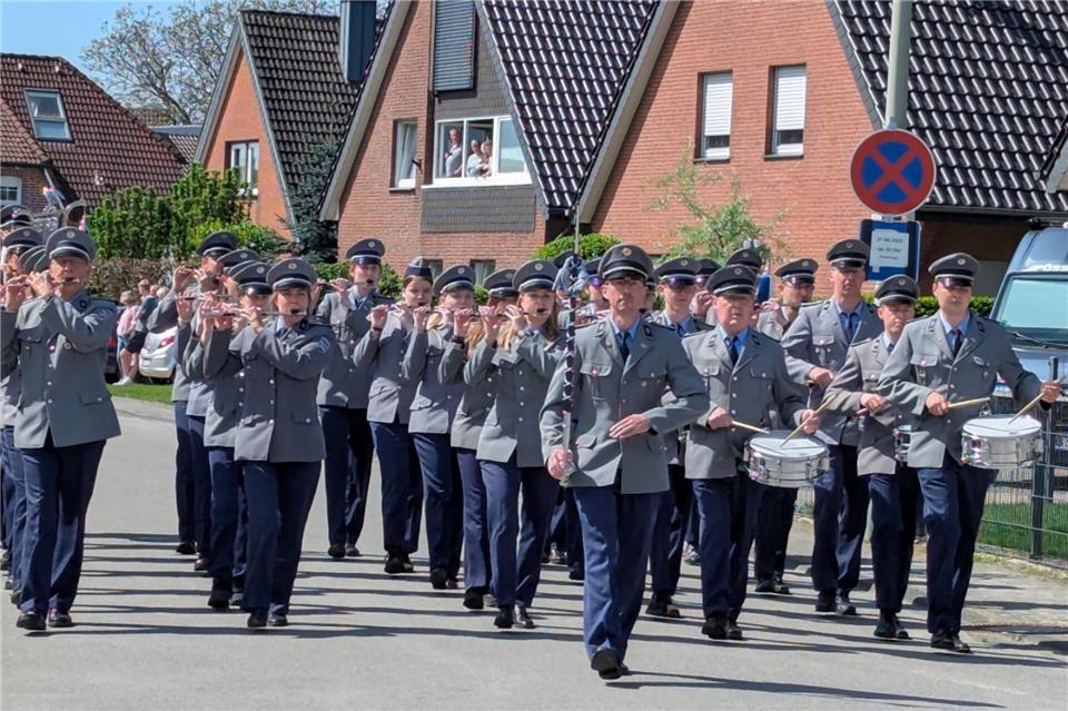 Regelmäßiger Teilnehmer beim Grenzlandwettstreit ist beispielsweise der Spielmannszug Heiden. 