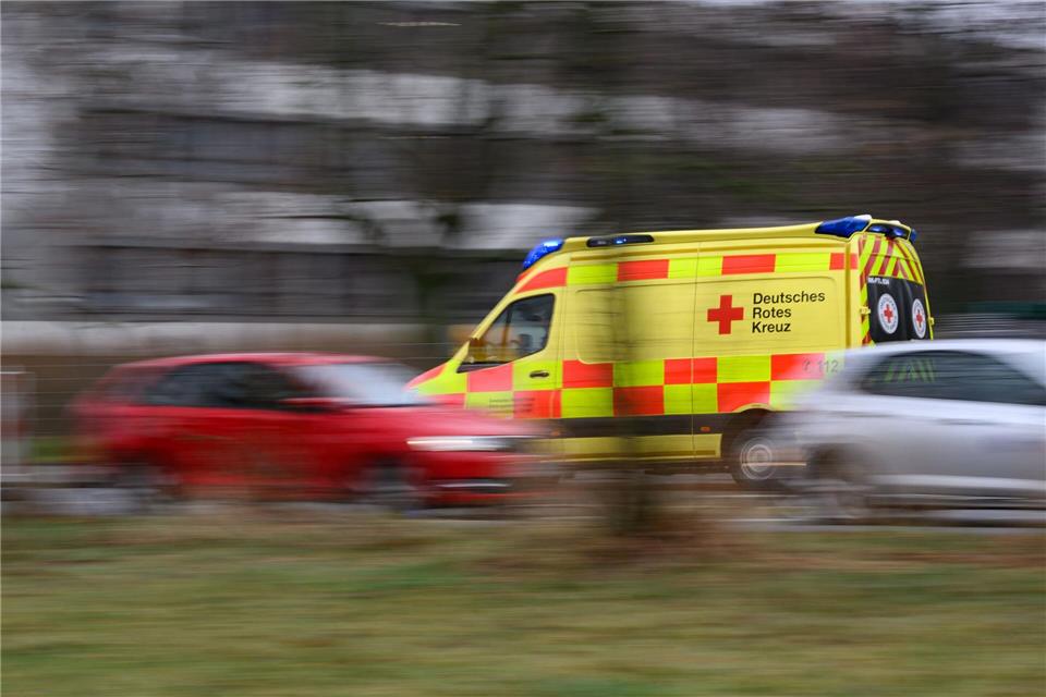 Rettungskräfte bringen alle Verletzten in eine Klinik. (Symbolbild)Robert Michael/dpa