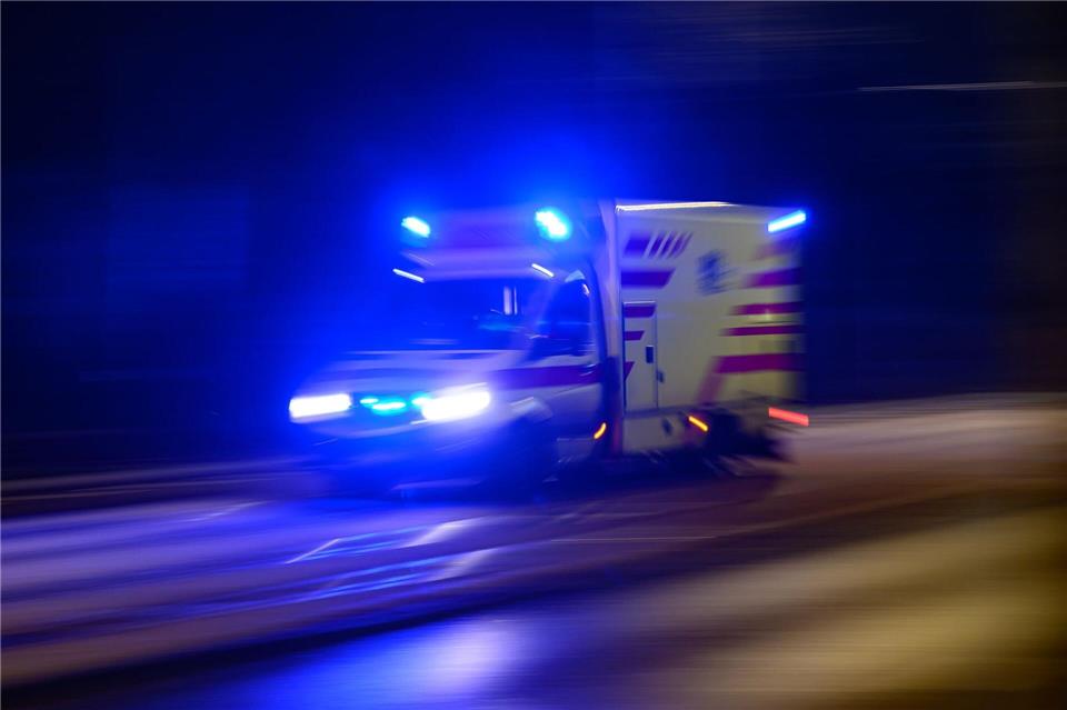 Rettungskräfte bringen einen 47-jährigen Autofahrer in eine Klinik, nachdem er mit dem Wagen eines Ehepaares zusammengestoßen war. (Symbolbild)Robert Michael/dpa