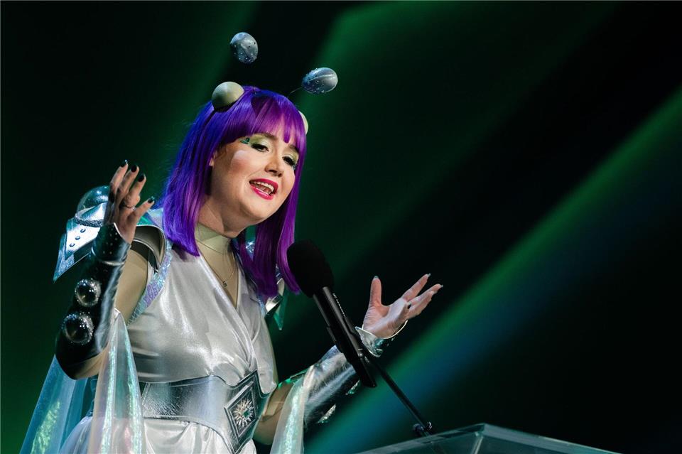 Ricarda Lang nahm sich in ihrer Rede CSU-Chef Markus Söder vor.Rolf Vennenbernd/dpa