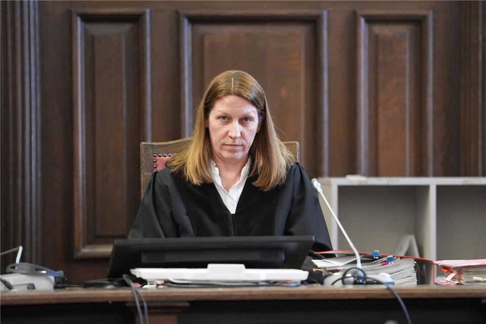 Richterin Isabel Hildebrandt ist die Vorsitzende der Großen Strafkammer, vor der der Block-Prozess verhandelt wird.Marcus Brandt/Pool dpa/dpa