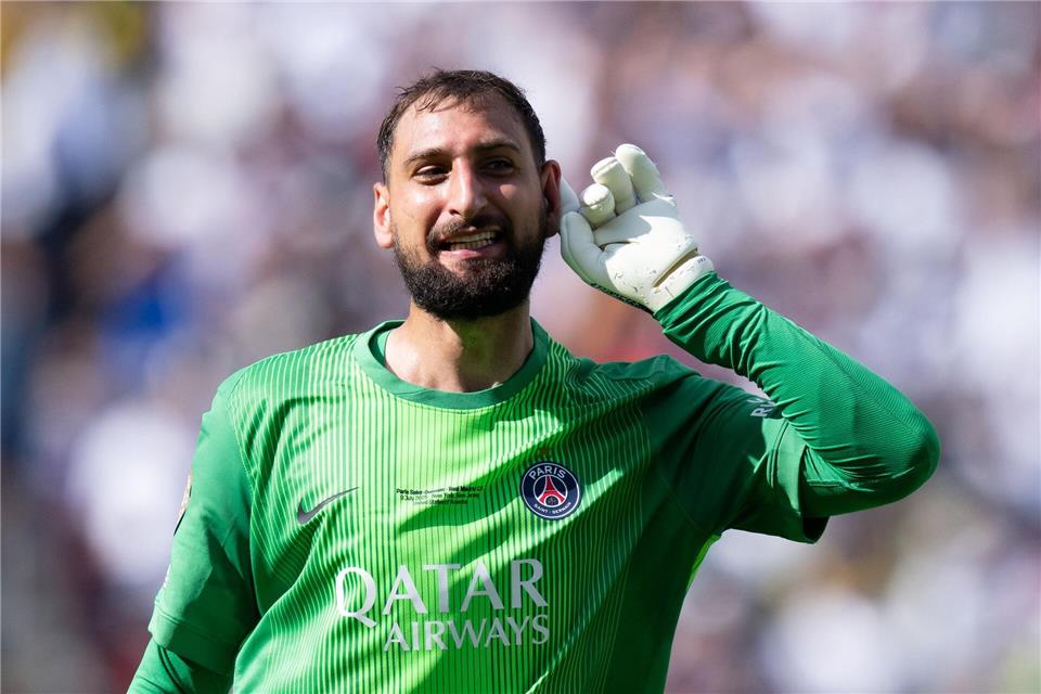 Richtig gehört? Torwart Gianluigi Donnarumma soll bei PSG vor dem Aus stehen.Sven Hoppe/dpa