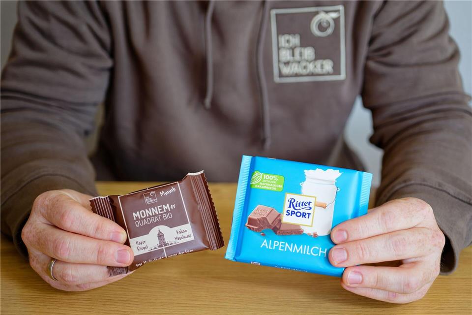 Ritter Sport sieht nach eigenen Angaben seine dreidimensionale Marke bedroht. (Archivbild)Uwe Anspach/dpa