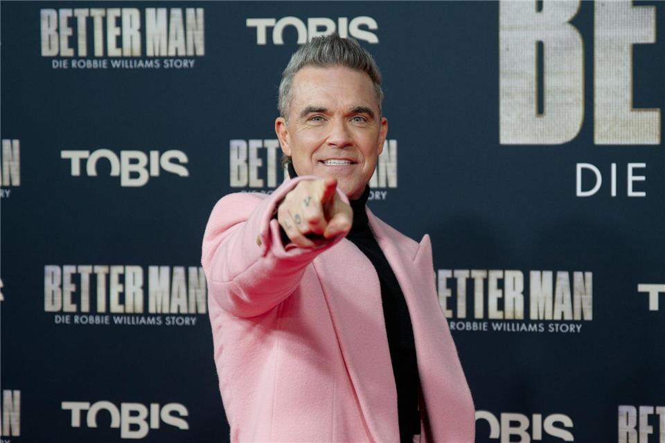 Robbie Williams promotete sein Biopic mit Begeisterung. (Archivbild)Henning Kaiser/dpa