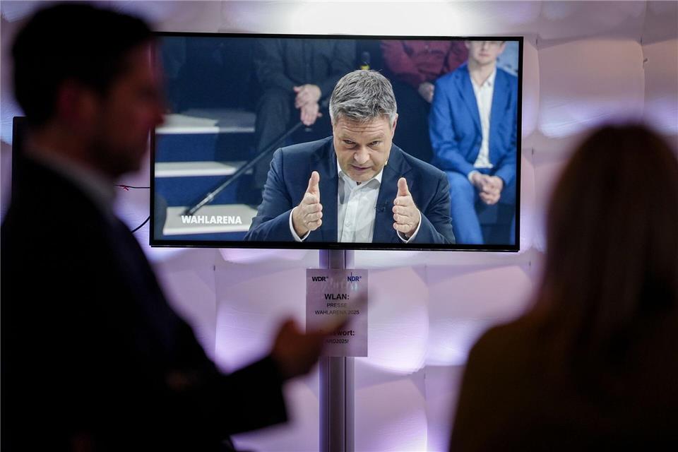 Robert Habeck, Kanzlerkandidat der Grünen, ist in der „Wahlarena“ als Letzter an der Reihe.Kay Nietfeld/dpa