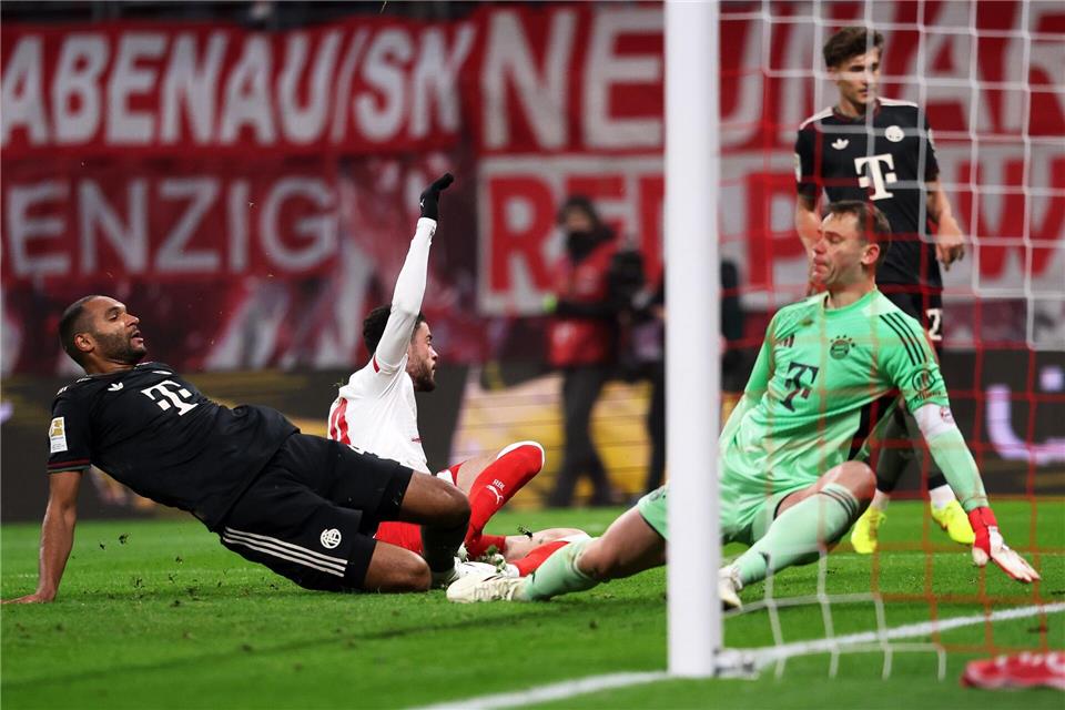 Romulo (M) erzielt die Leipziger Führung.Jan Woitas/dpa