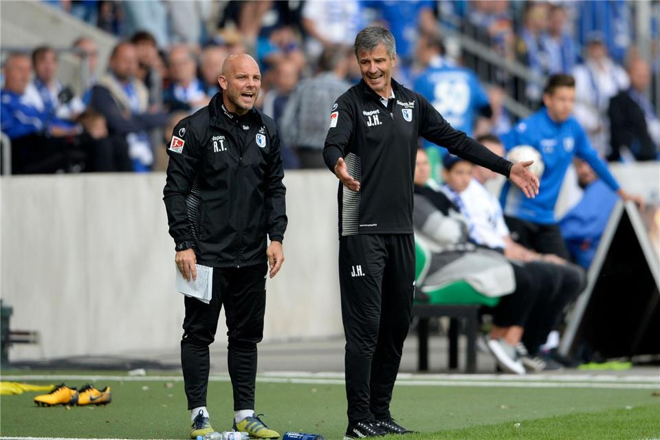 Ronny Thielemann (l) kehrt zum 1. FC Magdeburg als U23-Cheftrainer zurück. (Archivbild)Jan Kuppert/dpa