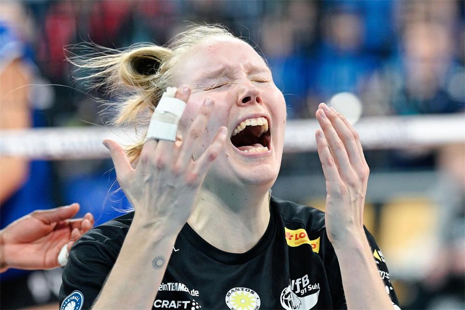 Roosa Laakkonen trumpfte einmal mehr für den VfB Suhl auf. (Archivbild)Uwe Anspach/dpa
