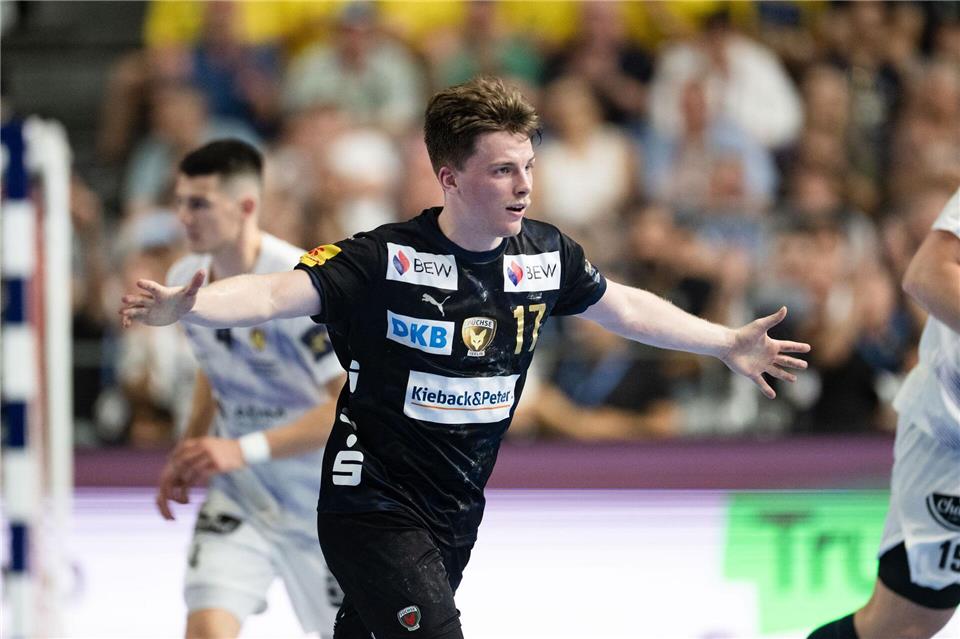 Rückraumspieler Nils Lichtlein ist im DHB-Team Ersatzmann für Spielmacher Juri Knorr. Marius Becker/dpa