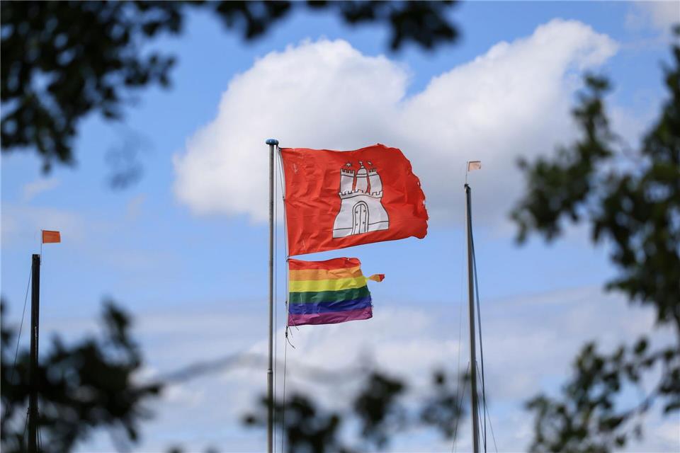 Rund 250.000 Menschen werden am Samstag in Hamburg zu einer Demonstration unter dem Motto „Solidarisch queer. Haltung zeigen!“ erwartet. (Archivbild)Christian Charisius/dpa