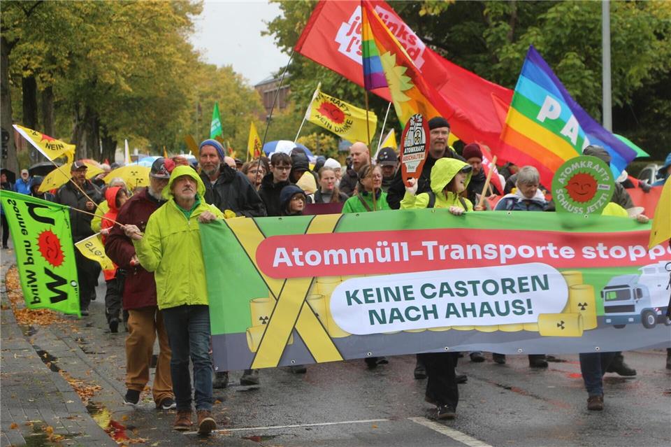 Rund 500 Teilnehmer waren am Samstag bei der Demo gegen geplante Castor-Transporte nach Ahaus dabei.